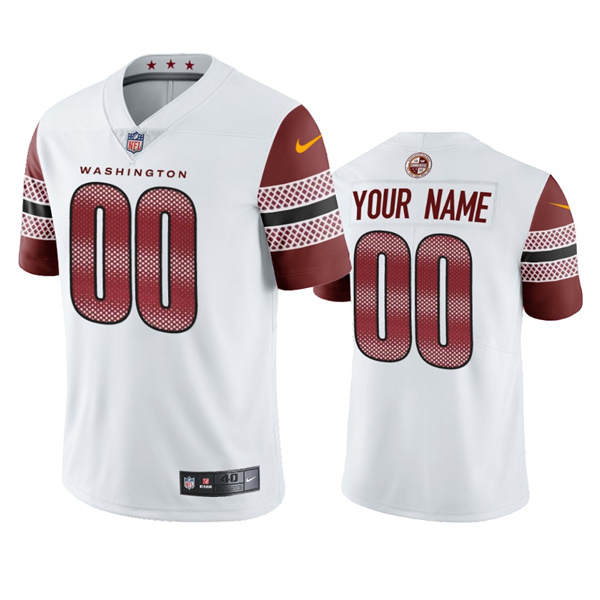 Men's Washington Commanders Active Player Custom White Vapor Untouchable Stitched Football Jersey - Click Image to Close